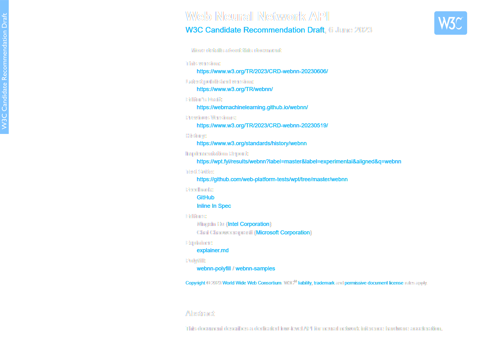 WebNN Spec